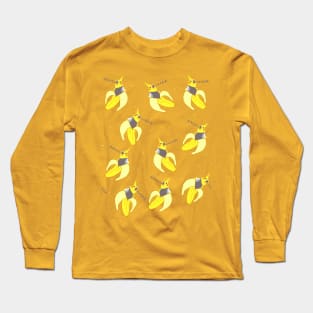 screaming banan birb pattern Long Sleeve T-Shirt